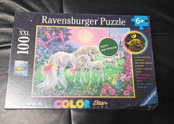Puzzle jednorożec świeci w ciemności