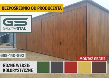 DREWNOPODOBNY Garaż Blaszany Jednospadowy /Wiata Blaszana / – GRZYWSTAL