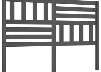 Wezgłowie łóżka szare 166x4x100 cm lite drewno sosnowe WM-814156