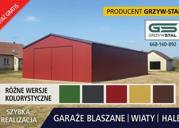 A302 RAL - GARAŻ BLASZANY|Magazyn|Zadaszenie|Hala|Wiata Rolna  - GRZYWSTAL