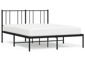 Łóżko Metalowe Czarne Rama Łóżka Ze Stelażem 160x200 cm WM-352483