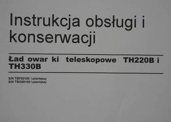 Instrukcja obsługi DTR ładowarka CAT CATERPILLAR TH220B TH330B