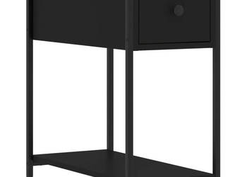 Szafka nocna czarna 30x60x60 cm materiał drewnopochodny WM-826053