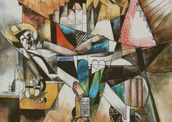 Obraz olejny Mężczyzna w hamaku - Albert Gleizes