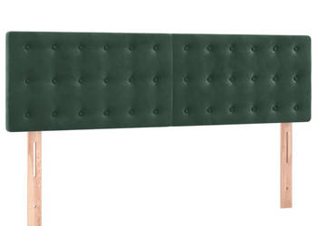 Zagłówki do łóżka 2 szt ciemnozielone 72x5x78/88 cm aksamit WM-346473