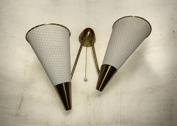 Kinkiet mid-century modern, Włochy, lata 40. XX wieku, vintage