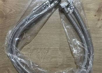 Wąż do baterii 3,8” x M10 60cm 2szt do wody w oplocie stalowym