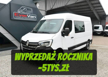 Renault Master średniak 7 osobowy brygadówka doka pełna opcja
