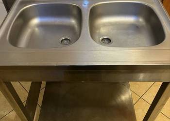 Zlew gastronomiczny dwukomorowy