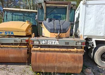 Walec drogowy STA VH 950 A 9,5 t, tandem, sprawny + kosz do kruszywa