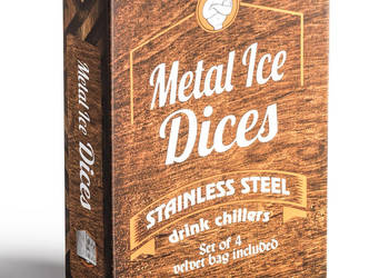 Metalowe kości do drinków