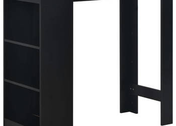 Stolik barowy z półkami czarny 110 x 50 x 103 cm WM-280212