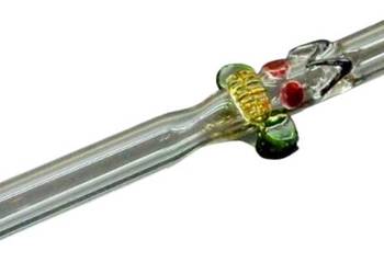 Przezroczysta Szklana Lufka Voodoo o Długości 12 cm