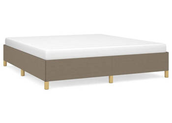 Rama łóżka bez materaca taupe obita tkaniną 160x200 cm WM-347177