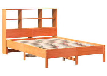 Łóżko z regałem bez materaca lite drewno sosnowe 160x200 cm WM-3322866