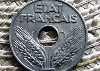 Francja 20 Centimes 1942r---Cynk