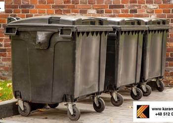 1100 L cena już z dostawą,używane pojemniki na odpady, 120 L, 660 L, 1100 L