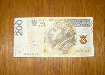 Banknot 200 zł seria AA 2015 r.