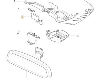 VOLVO V90 S90 obudowa lusterka wewnetrznego pokrywa wiazki OE 32132603