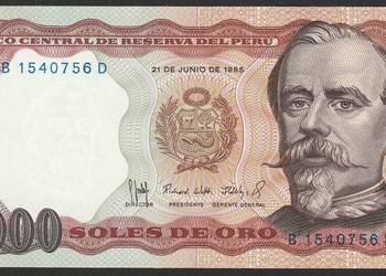PERU 5000 SOLES 1985 - STAN BANKOWY UNC