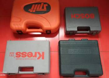 4 walizki Bosch, Hitachi, Kress, Spit - tanio sprzedam.