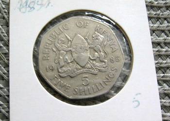 Kenia 5 Szylingów 1985r