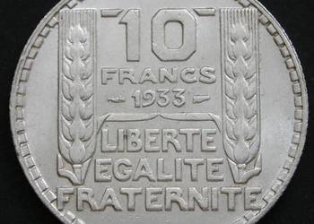 Francja 10 franków 1933 - srebro