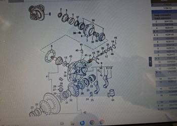 Wklad most tył daf cf 105 106 z blokada  przelozenie 2,69