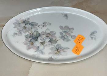 Patera. Rosenthal. Syg. Thomas Bavaria.  Z 1924 r.  Biała porcelana z kwitn