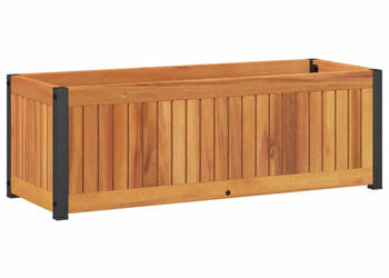Donica ogrodowa 80x30x275 cm lite drewno akacjowe i stal WM-367614