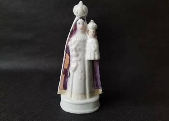 Stara przedwojenna figurka Matka Boska z Dzieciątkiem porcelana Śląska