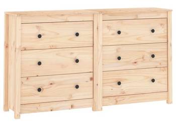 Komoda, 140x35x80 cm, drewno sosnowe（SKU3114079）