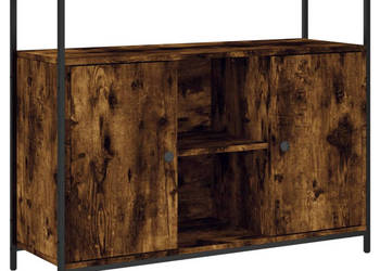 Szafka przydymiony dąb 100x35x80 cm materiał drewnopochodny WM-835501