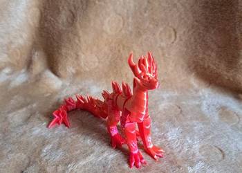 Figurka 3D - pomarańczowy smok