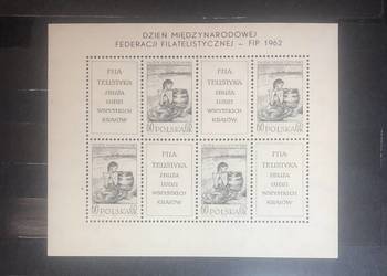 Blok 34 czysty ** Dzień Międzynarodowej Federacji Filatelistycznej 1962