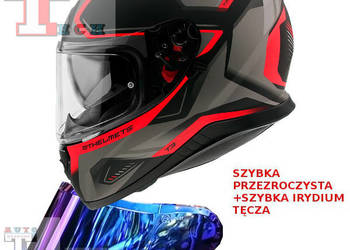 KASK THUNDER 3 SV Mat Turbine Red 2 Szybka Tęcza XL/2XL/3XL