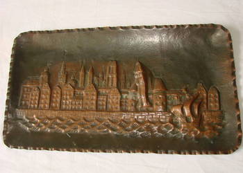 Gdańsk miedziany obraz, relief