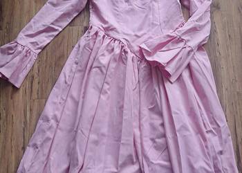 nowa różowa sukienka wiązana z tyłu jak gorset rozmiar s/m, brak metki