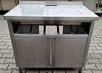 STÓŁ GASTRO Z SZAFKĄ + MIEJSC NA POJEMNIKI GN 1/6 - 96/62/85 CM M.607.N.