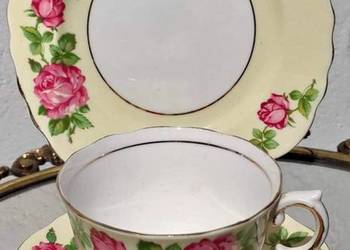 Colclough Yellow 
TALERZ DESEROWY 
Vintage Roses Design