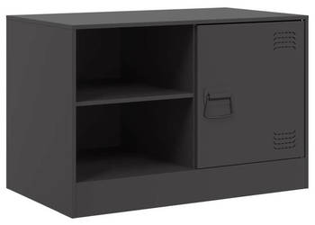 Szafka pod telewizor czarna 67x39x44 cm stalowa WM-841691