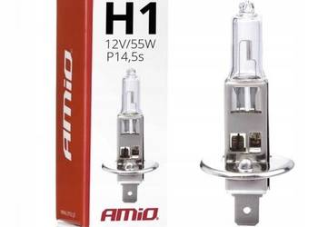 Żarówka halogenowa H1 12V 55W filtr UV homologacja AMIO 1 szt.