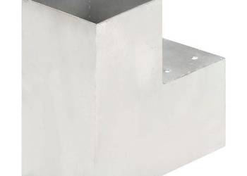 vidaXL Łącznik słupków w kształcie L, galwanizowany metal(SKU:145477)