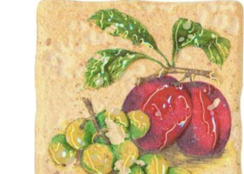 Dekor Dolce beige Inserto Śliwka 10 x 10, Paradyż, płytki, kafelki, flizy