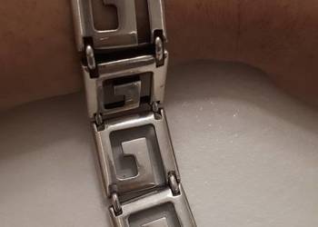 Bransoleta srebrna geometryczna