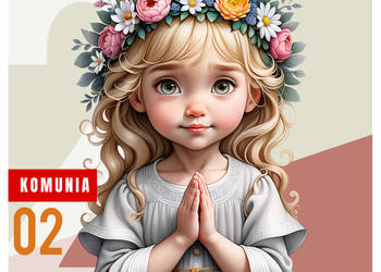 Komunijne Kliparty PNG: Grafiki Dziewczynki Komunia święta