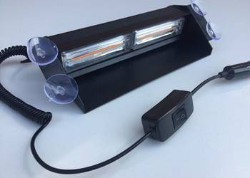 Stroboskop na szybę 2x8W COB 12V 3 tryby NOWA