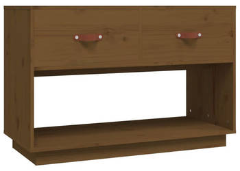 Szafka pod TV miodowy brąz 90x40x60 cm lite drewno sosnowe WM-821525