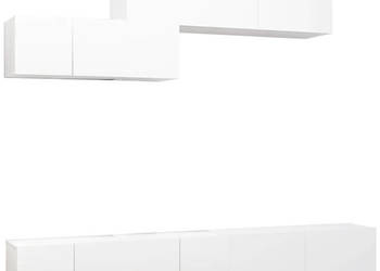 6-cz. zestaw szafek TV biały materiał drewnopochodny WM-3078730