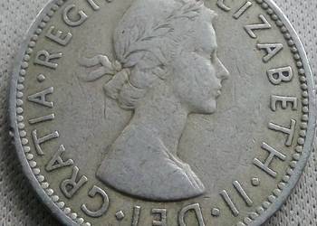 WIELKA BRYTANIA-TWO SHILLINGS-1954 r